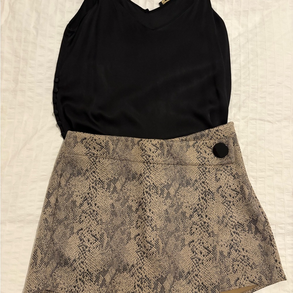 Stylish Snake Print Skirt